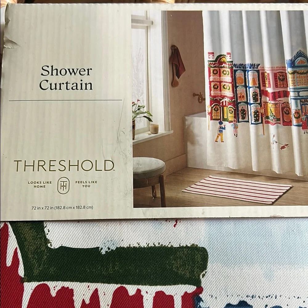 Threshold Holiday Village Shower Curtain